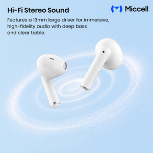 หูฟังไร้สาย Miccell Wholesale TWS แบบกึ่งใส่ในหู เสียงสเตอริโอคุณภาพสูง HIFI บลูทูธ <span class=keywords><strong>6</strong></span>.0 สำหรับฟิตเนสและกีฬา - Product Image 4