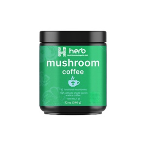 Poudre instantanée de café matcha aux champignons biologiques OEM/ODM, mélange Crinière de lion et Chaga pour la concentration et l'immunité, pour adultes, 5g par portion - Product Image 1