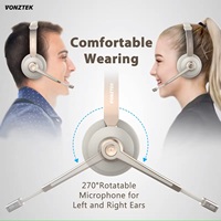 BT-782 sur l'oreille 5.0 bandeau sans fil antibruit casque avec microphone intégré pour ordinateur portable centre d'appel bureau
