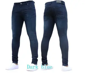 Calça jeans masculina personalizada, jeans elástico para homens, edição de negócios, formal, plus size