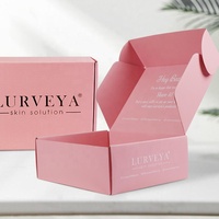 Boîte d'Expédition Ondulée en Carton Rose à Logo Personnalisé pour Cosmétiques Cadeaux avec Assurance Qualité