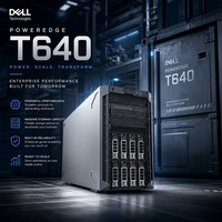 Serveur Tour Dell PowerEdge T640, Système avec 64 Go, 128 Go, 256 Go DDR4 2666 2933MT/s RDIMM, Prise en Charge des Serveurs d'Entreprise