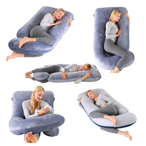 Cristal terciopelo algodón J tipo mujer <span class=keywords><strong>embarazada</strong></span> almohada fábrica al por mayor mujer <span class=keywords><strong>embarazada</strong></span> cintura protección lateral almohada <span class=keywords><strong>para</strong></span> dormir - Product Image 3
