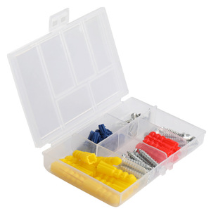 Plastic <b>Tool</b> <b>Box</b> With 6 Compartments For Screw Organization Portable Storage Case Rectangular Latch Closure - Product Image 2