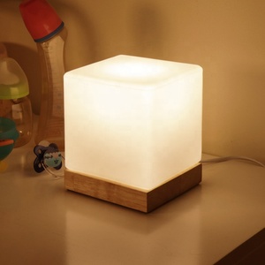 <strong>Table</strong> <strong>Lamp</strong> Accent <strong>Lamp</strong> Wooden <strong>Base</strong> with Glass Shade (Natural) for Bedroom Night Light - Product Image 4