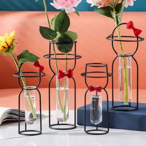 Newest Modern Home Decor Gift Creative Room Decor Desk Hydroponic Lady Plant Glass Flower Vase