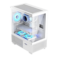 JNP Factory Mid-Tower Desktop Gaming PC Type-C HD Audio Computer Power Supply Case Water Cooling System
