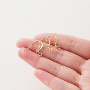 Flat Round Ear <b>Hook</b> <b>Earrings</b> 14K 18K Gold Plated Copper For <b>Earring</b> Making DIY Jewelry Findings Components - Product Image 3