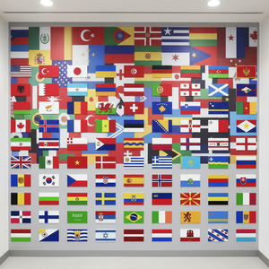 Striscione a doppia faccia in poliestere CAYEN <span class=keywords><strong>con</strong></span> <span class=keywords><strong>mappa</strong></span> <span class=keywords><strong>del</strong></span> <span class=keywords><strong>mondo</strong></span>, regolabile per decorazioni da giardino, bar, ristorante, feste - Product Image 4