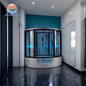 ห้องซาวน่าอบไอน้ำอะคริลิกทันสมัยในร่มพร้อมอ่างน้ำร้อนระบบนวดด้วยพลังน้ำ - Product Image 4