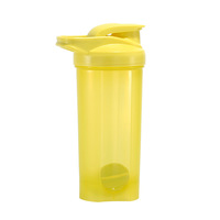 Gobelet à eau en plastique PP transparent avec couvercle à visser, pour boire directement, portable pour le camping et la salle de sport