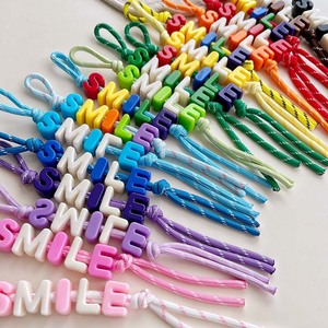 Customized Rope Colorful <b>Alphabet</b> Braided Rope Hanging Ornament Phone Keychain Creative Accessory Support Rope - Product Image 2