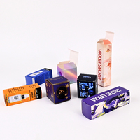Boîtes en papier personnalisées avec logo, à extrémités repliées, pour cosmétiques et soins de la peau, boîtes pliables pour vitamines, sérums et hydratants