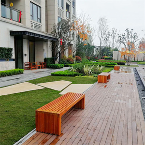 Muebles <span class=keywords><strong>de</strong></span> exterior para parque público sin respaldo, banco <span class=keywords><strong>de</strong></span> madera para asientos, jardín exterior, Patio, asiento <span class=keywords><strong>de</strong></span> madera <span class=keywords><strong>de</strong></span> <span class=keywords><strong>pino</strong></span> rústico, banco sin respaldo - Product Image 5