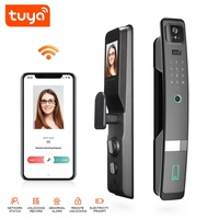 Cerradura Inteligente Electrónica para Puerta con Reconocimiento Facial 3D Automático, Huella Dactilar, Control Remoto por Aplicación Tuya Wifi, con Cámara de Ojo de Gato PST-H20-P