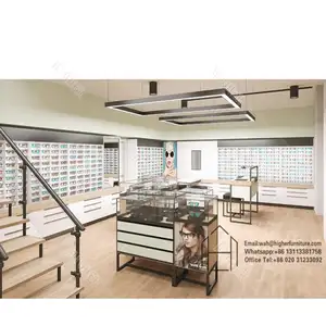 Custom Optical Showroom Glass Display Cabinets Retail Optical Store Furniture For Sunglasses Display