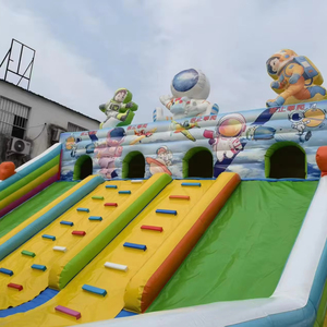 Casa Inflable de PVC Verde y Tobogán Inflable Seco para <span class=keywords><strong>Alquiler</strong></span> Comercial, Gran Venta - Product Image 1
