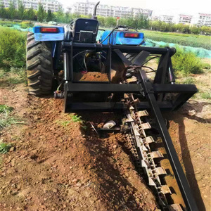 Macchina professionale <span class=keywords><strong>Trencher</strong></span> a catena con trattore per azienda agricola fosso scavare cavi della conduttura posa di Trenching Ditcher di irrigazione - Product Image 5
