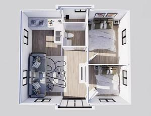 บ้านวิลล่าสำเร็จรูปหรูหรา ดีไซน์โมดูลาร์ ริมทะเล/ภูเขา  ยั่งยืน สะดวกสบาย ทันสมัย โครงสร้างเหล็ก พร้อมห้องครัว - Product Image 5