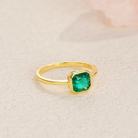 Vente chaude 925 Sterling Silver 5A Zircon Cubique Plaqué Or 18K Bague De Fiançailles De Mariage Ensemble Princesse Coupe Vintage pour les Fêtes