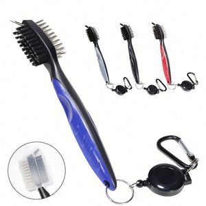 Club Brush and <b>Cleaner</b> 2 Ft Retractable Zip-Line Aluminum Carabiner Cleaning Tools Easily Attaches to Golf <b>Bag</b> Gift - Product Image 3