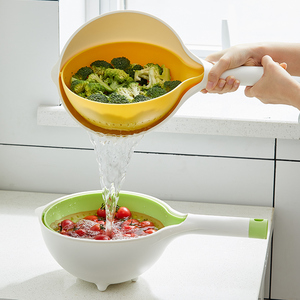 Huamili Unique <span class=keywords><strong>Design</strong></span> Passoire à légumes et fruits Panier de vidange écologique Outil de cuisine - Product Image 6
