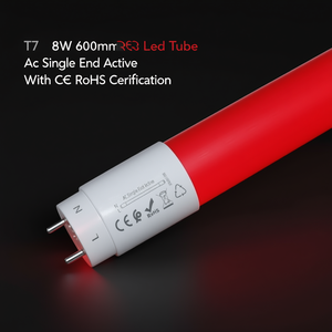 Tubo LED Rosso T8 8W 600mm Attivo a Singola Estremità con Certificazione CE RoHS - Product Image 3