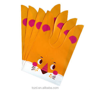 Sac en plastique personnalisé avec impression couleur personnalisée, style oreilles de lapin, portable, pour le shopping - Product Image 1