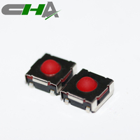 Interrupteur tactile miniature étanche à bouton rouge série CHA CTS 6x6mm