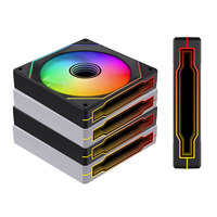 Ventilateur de refroidissement pour ordinateur AntarcChill 120 mm ARGB avec design latéral miroir et PWM 4 broches pour PC de jeu et dissipateur de chaleur CPU, produit en boîte
