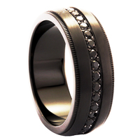 Bague de mariage pour homme Cheng Jewelers CNC, 8 mm, entièrement incrustée de CZ, bague en tungstène plaquée deux tons, pour cadeaux d'anniversaire