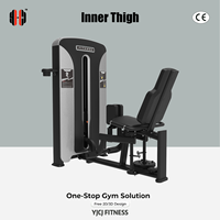 Appareil de musculation pour l'intérieur des cuisses avec dossier réglable, double coussinets pour les jambes, tour de poids latérale et résistance guidée pour centre de fitness