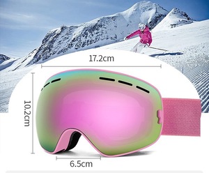 Masque de ski unisexe double couche anti-buée, anti-vent et anti-sable pour sports d'hiver en extérieur et systèmes de protection corporelle moto - Product Image 2