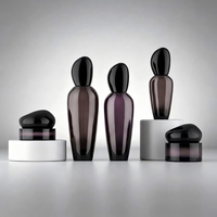 Emballages de luxe personnalisés pour soins de la peau, flacons en verre borosilicate pour crème, contenants de 30 ml, 50 ml, 100 ml, 120 ml, forme cylindrique, bouchon compte-gouttes