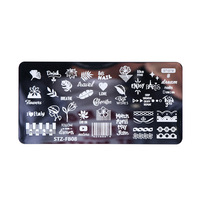 Fourniture Nail Art Transfert Plaque En Acier Rétro Papillon Note De Noël Flocon De Neige Modèle estampage ongles français