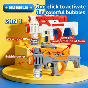Vente en gros de jouets pistolets à bulles <span class=keywords><strong>2</strong></span> en 1 pour l'extérieur avec 50 ml de liquide à bulles, jouets de jeu, pistolet à bulles pour enfants - Product Image 4