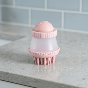 Pink Shampoo <b>Brush</b> for <b>Pets</b> Cleaning & Bathing - Product Image 3