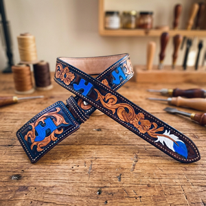 B S International BTR560 Unisex Vintage American Style Genuine Cow Hide Leather Copper Pin Buckle Eco-Friendly Waterproof <b>Belt</b> - Product Image 1