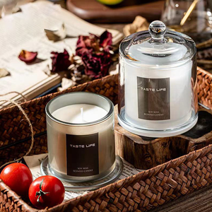 Luxe Europese Handgemaakte Kunst Design Kaarsen 5.29Oz Soja Kaarswas Witte Glazen Pot Geurkaarsen Luxe Cadeau Voor Vrienden - Product Image 3
