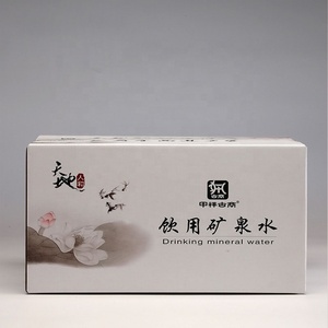 Impression de boîtes emballage d'eau minérale personnalisée boîte de papier pliante d'eau purifiée ondulée <span class=keywords><strong>pour</strong></span> bouteilles d'eau - Product Image 2