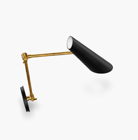 Aplique de pared con brazo oscilante para Interior de pasillo, accesorio de iluminación de pared Led moderno, lámpara de pared interior para Hotel y hogar con pantalla de latón