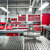 Vanne à boisseau sphérique manuelle en acier inoxydable usinée CNC personnalisable DN25 pour connexions de conduites de gaz et d'eau DN25