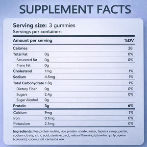 Gomitas de Proteína Vegetal, Nutrición Deportiva, Suplemento de Proteína Diario, Endulzado Naturalmente con Sabor a Fresa, Gomitas Veganas para Piel, Cabello y <span class=keywords><strong>Uñas</strong></span> - Product Image 2