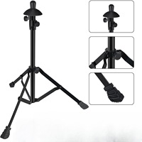 Support de trombone à hauteur réglable Base de trépied triangulaire Facile à plier Coussinets en caoutchouc compacts et robustes pour la pratique de la performance
