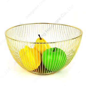 Iron Fruit <b>Basket</b> Bowl <b>Gold</b> Nordic Style Home <b>Storage</b> Desktop Fruit Bowl - Product Image 1
