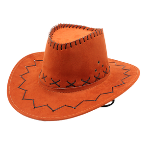 Chapeau de cowboy unisexe en faux daim style western américain, 100 % polyester, toutes saisons, idéal pour l'extérieur, Mexique - Product Image 1