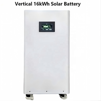 Batterie solaire verticale 16 kWh LiFePO4 51,2 V 314 Ah avec roues et écran LCD 4,3 pouces pour système de stockage d'énergie domestique (ESS)