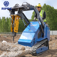 Rippa 25HP Kompakt lader Mini Ketten lader Crawler Hydraulic 1 Tonne 1,2 Tonnen Small Track Kompakt lader zum Verkauf