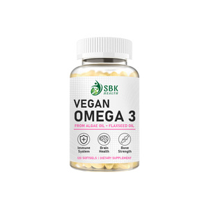 Gélules d'oméga 3 véganes de haute qualité favorisant la santé cellulaire et la fonction cérébrale saine – Compléments alimentaires en gélules - Product Image 1