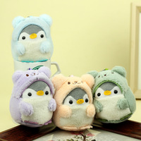 Songshan Toys Venta al por mayor: Colgante de peluche para mochila de pareja, muñeco de peluche transformable de oso y pingüino, llavero para máquina de garras
